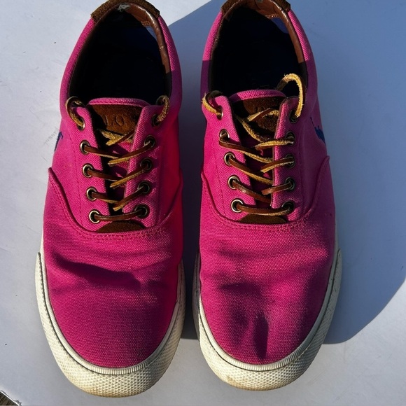 Ralph Lauren Other - POLO Ralph Lauren Fuchsia and Navy Sneaker Leather Laces Size 9.5